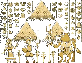 The Legend Of Zelda And Ancient Egyptian Artwork And Hieroglyphics Pixel Shirt