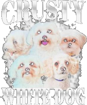 Crusty White Dog Shirt