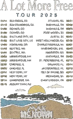 Max Mcnown A Lot More Free Us Tour 2025 Dates Shirt