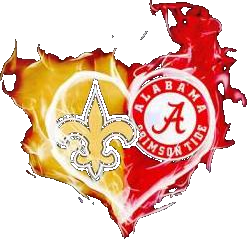 Smoke Heart Saint New Orleans And Alabama Crimson Tide Shirt