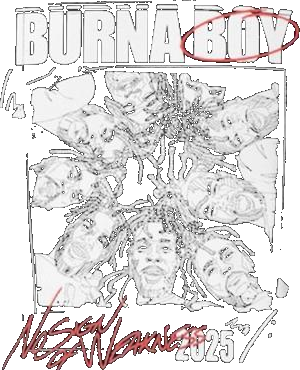 Burna Boy No Sign Of Weakness Many Faces 2025 Shirt