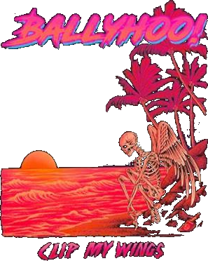 Ballyhoo! Clip My Wings Skeleton Shirt