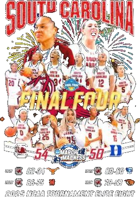 South Carolina Gamecocks Final Four 2025 Ncaa Tournament Elite Eight March Madness Shirt
