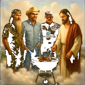 Phil Robertson Dale Earnhardt Toby Jesus Bbq The Real Gang Meet Up In Heaven Shirt