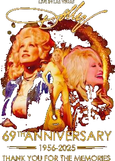 Live In Las Vegas Dolly 69th Anniversary 1956-2025 Thank You For The Memories Shirt