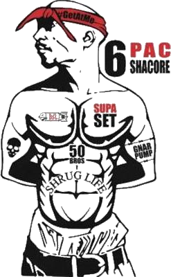 Tupac Shakur 2pac 6 Pac Shacore Supa Set Dom Mazzetti Shirt